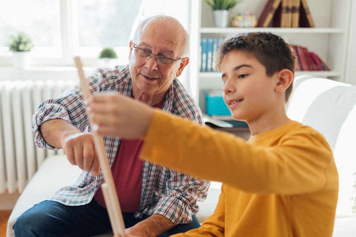 Grandpa with grandson